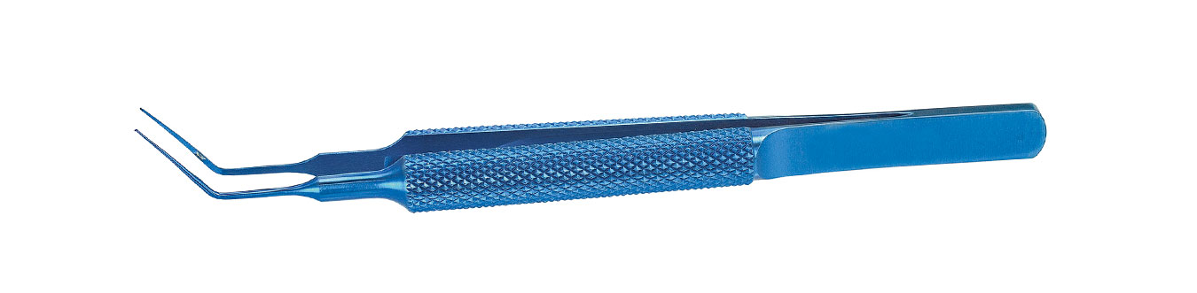 TMF123 CAPSULOREXHIS FORCEPS  ANGLED,  TITANIUM