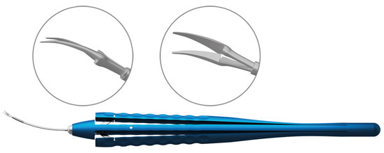 TMF144 MICRO CAPSULOTOMY SCISSORS СURVED  RIGHT MONOBLOCK