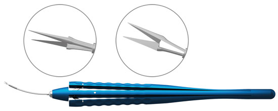 TMF146 MICRO CAPSULOTOMY SCISSORS СURVED  MONOBLOCK