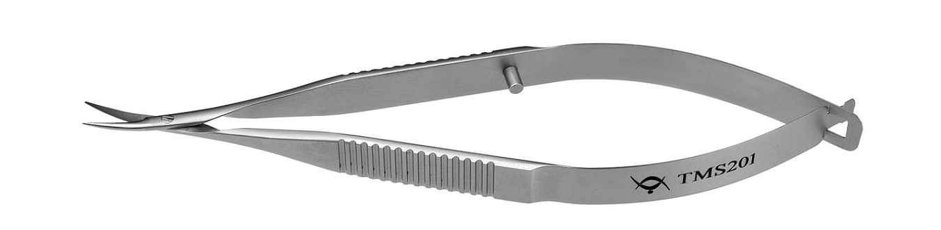 TMS201 CASTROVIEJO MINI CORNEAL SCISSORS  CURVED, STAINLESS STEEL