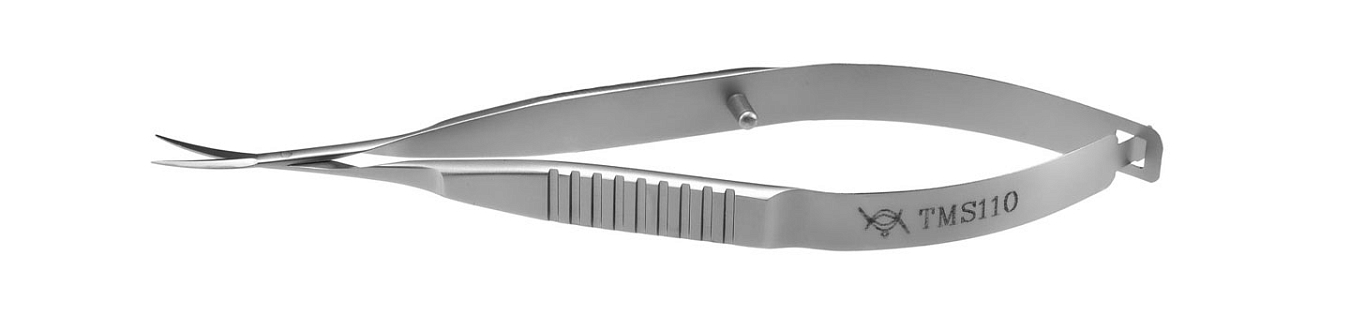TMS110 VANNAS SCISSORS CURVED,  STAINLESS STEEL