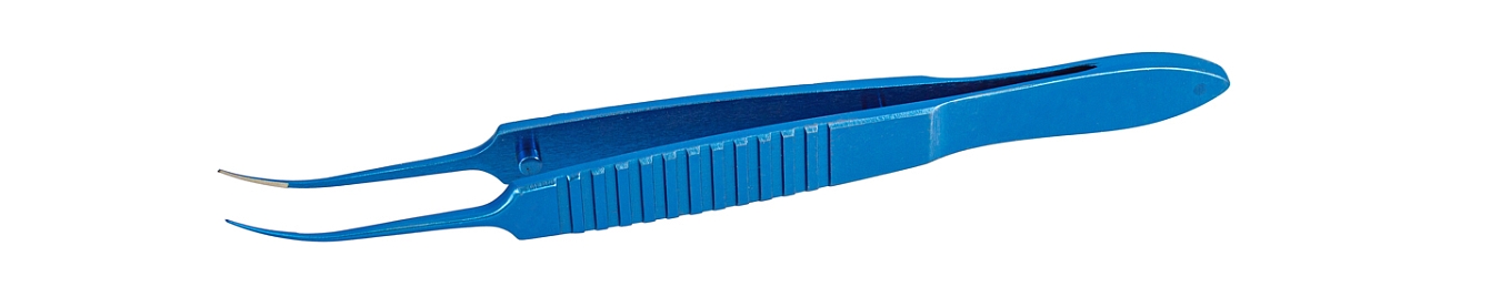 TMF406 CASTROVIEJO TYING FORCEPS CURVED,  TITANIUM