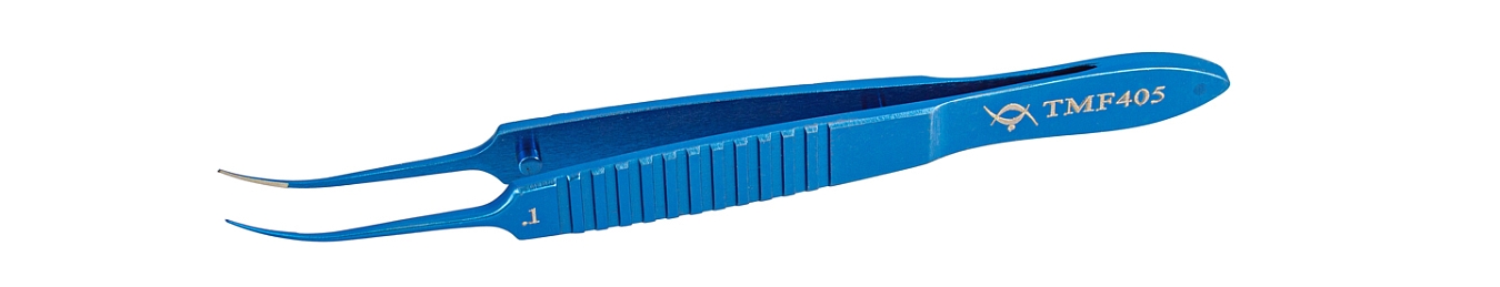 TMF405 CASTROVIEJO TYING FORCEPS CURVED,  TITANIUM