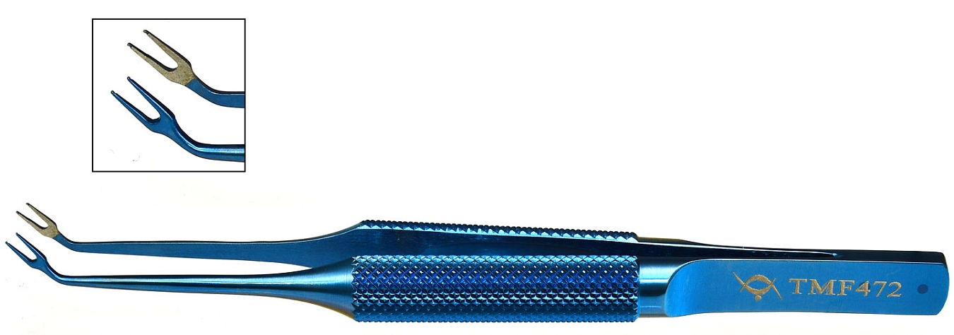 TMF471 BORES CORNEAL FIXATION FORCEPS, TITANIUM