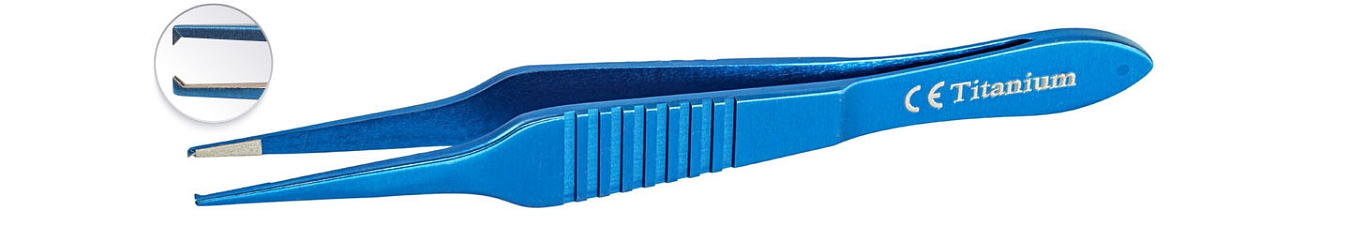 TMF304 PAUFIQUE TYING SCLERAL FORCEPS STRAIGHT,  TITANIUM