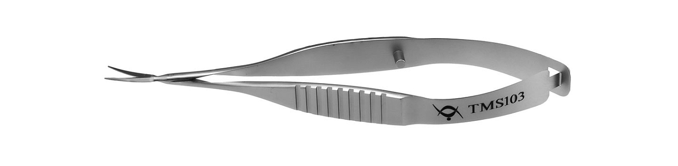 TMS103 VANNAS SCISSORS CURVED,  STAINLESS STEEL